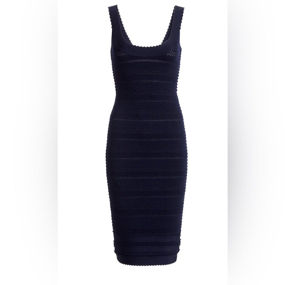 Herve Leger navy bandage dress
